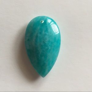 Blue quartz reverse teardrop pendant